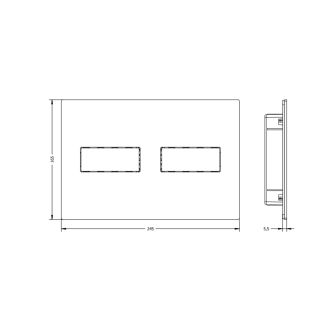 Клавиша смыва ArtCeram INOX 710.000.BM черная